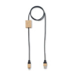 Kabel za punjenje s bambusnim detaljima CABOO - Slika 5