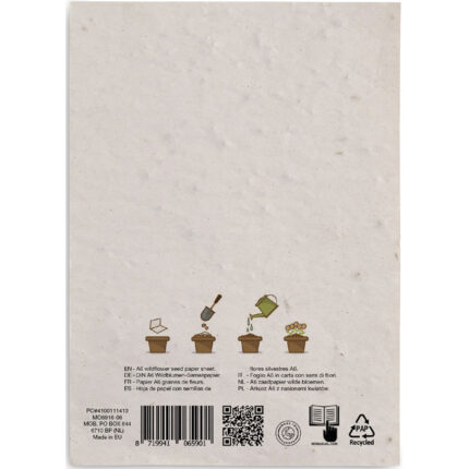 reciklirani papir s divljim cvijećem